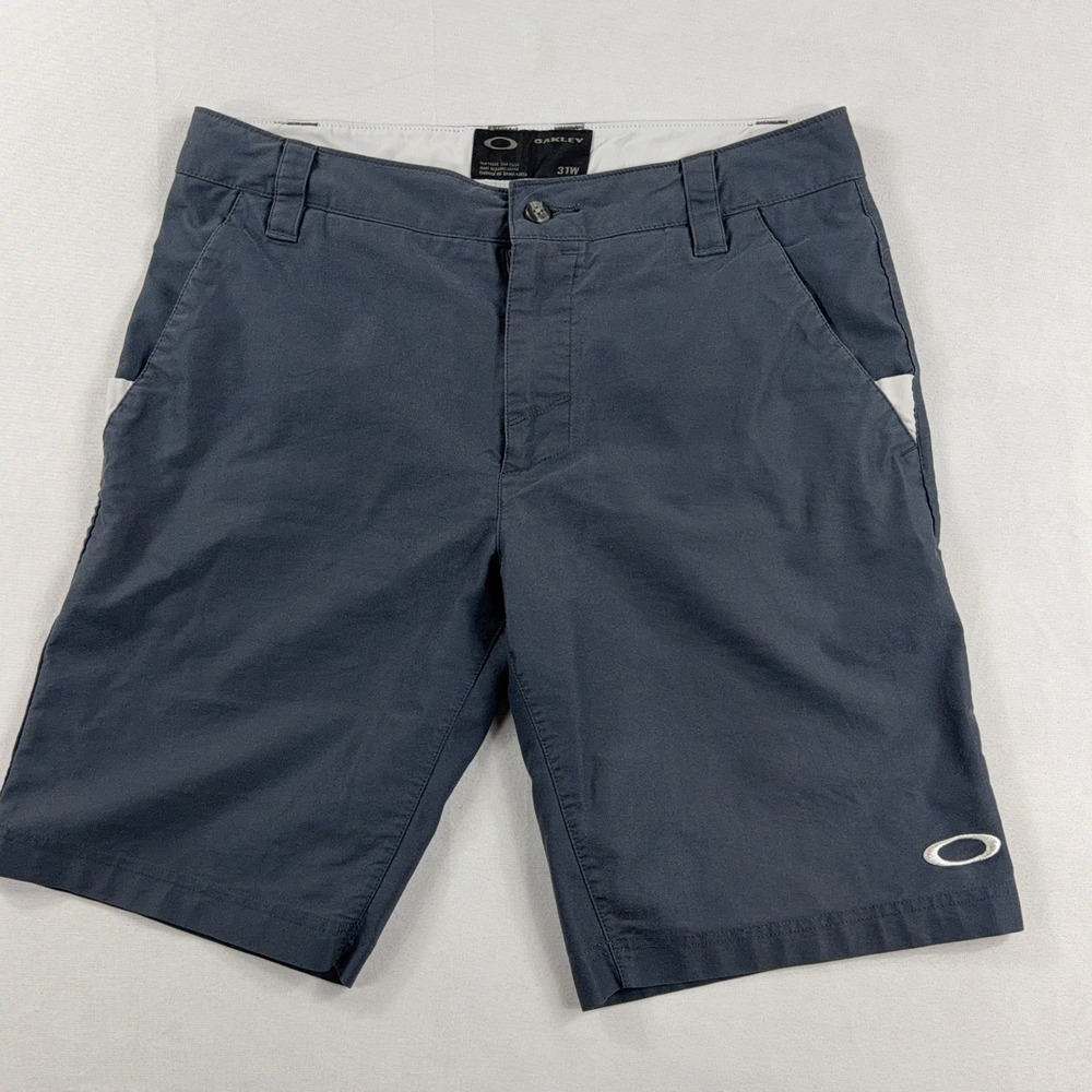 Oakley Chino Shorts Mens‎ Grey Casual Athletic Golf Shorts 31W